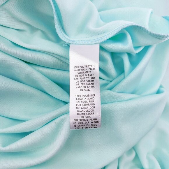 Alex Evenings Light Aqua Tea Length Chiffon Midi Skirt 3X NWT - Picture 3 of 8